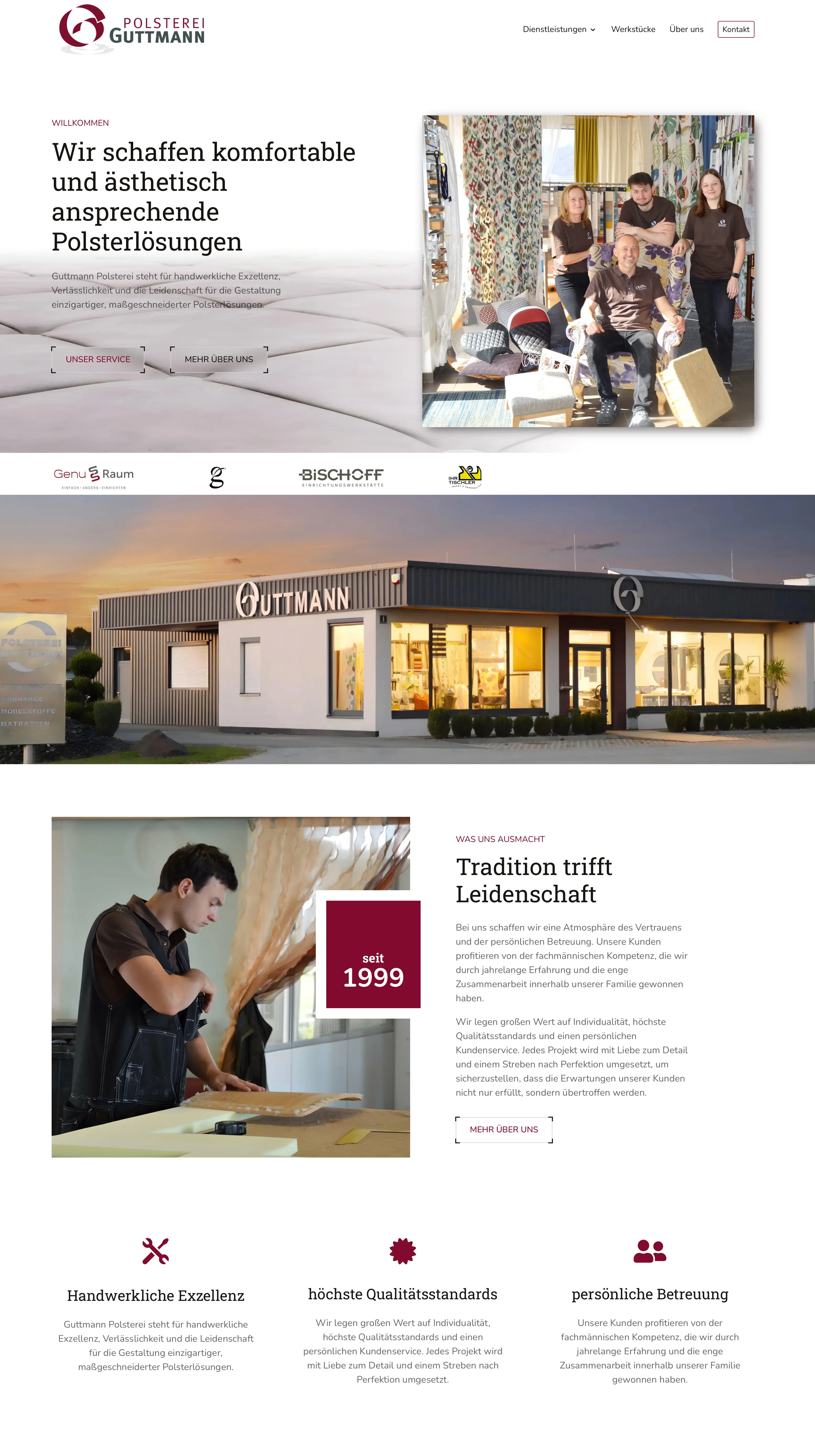 polsterei-guttmann.at — Redesign Webseite